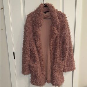 HYFVE Plush Pink Teddy Jacket with Oversized Fit